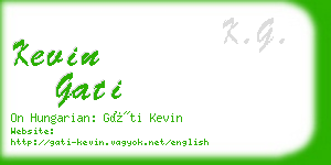 kevin gati business card